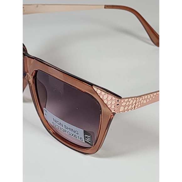 Foster Grant Full Classic Rose Gold / Pink 3D Snake Deco Sunglasses 52333FGX616 - Picture 8 of 11
